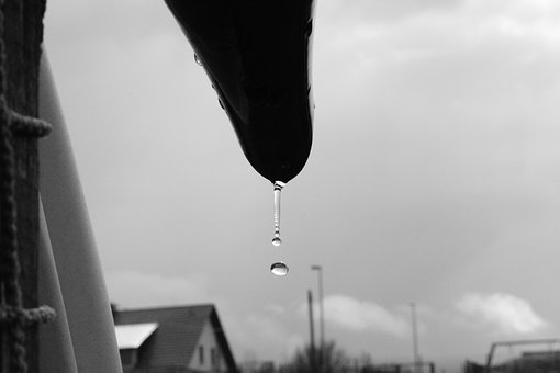Drip, Black And White, Contrast, Gutter