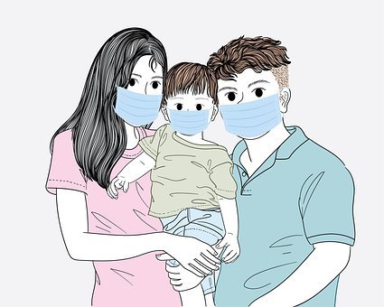 Family, Face Mask, Covid-19, Coronavirus